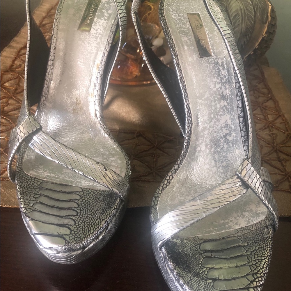 Silver leather Sandals